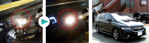 やわらかい塗装も… 新車並みに。