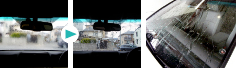 ウィンドガラス撥水コーティング